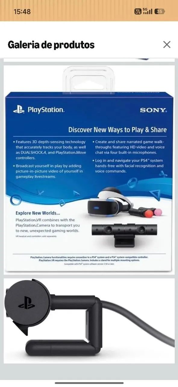 Playstation 4 Camera New VR Version Sony - Foto 2