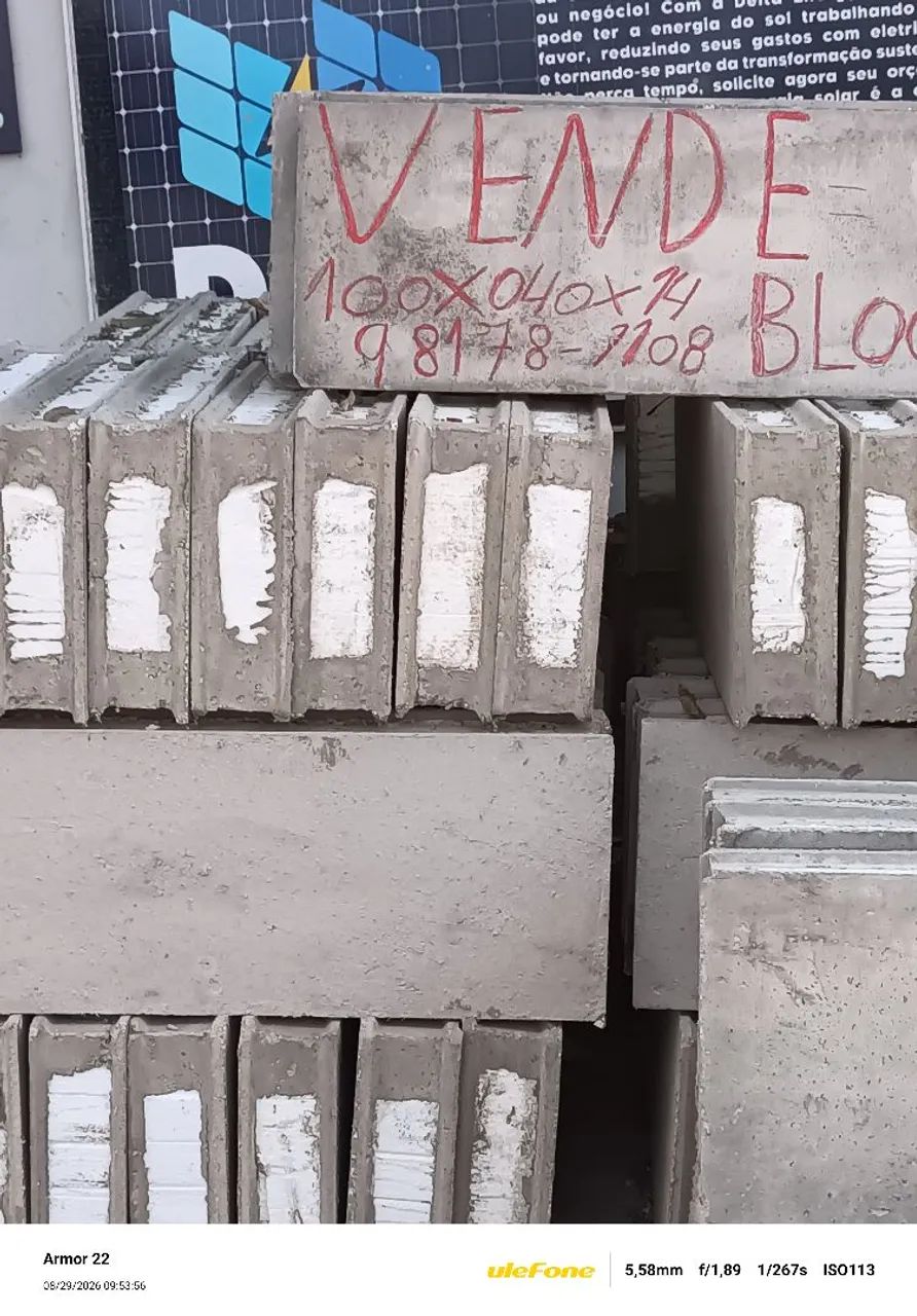 Vendo blocos de cimento com enchimento de isopor  - Foto 2