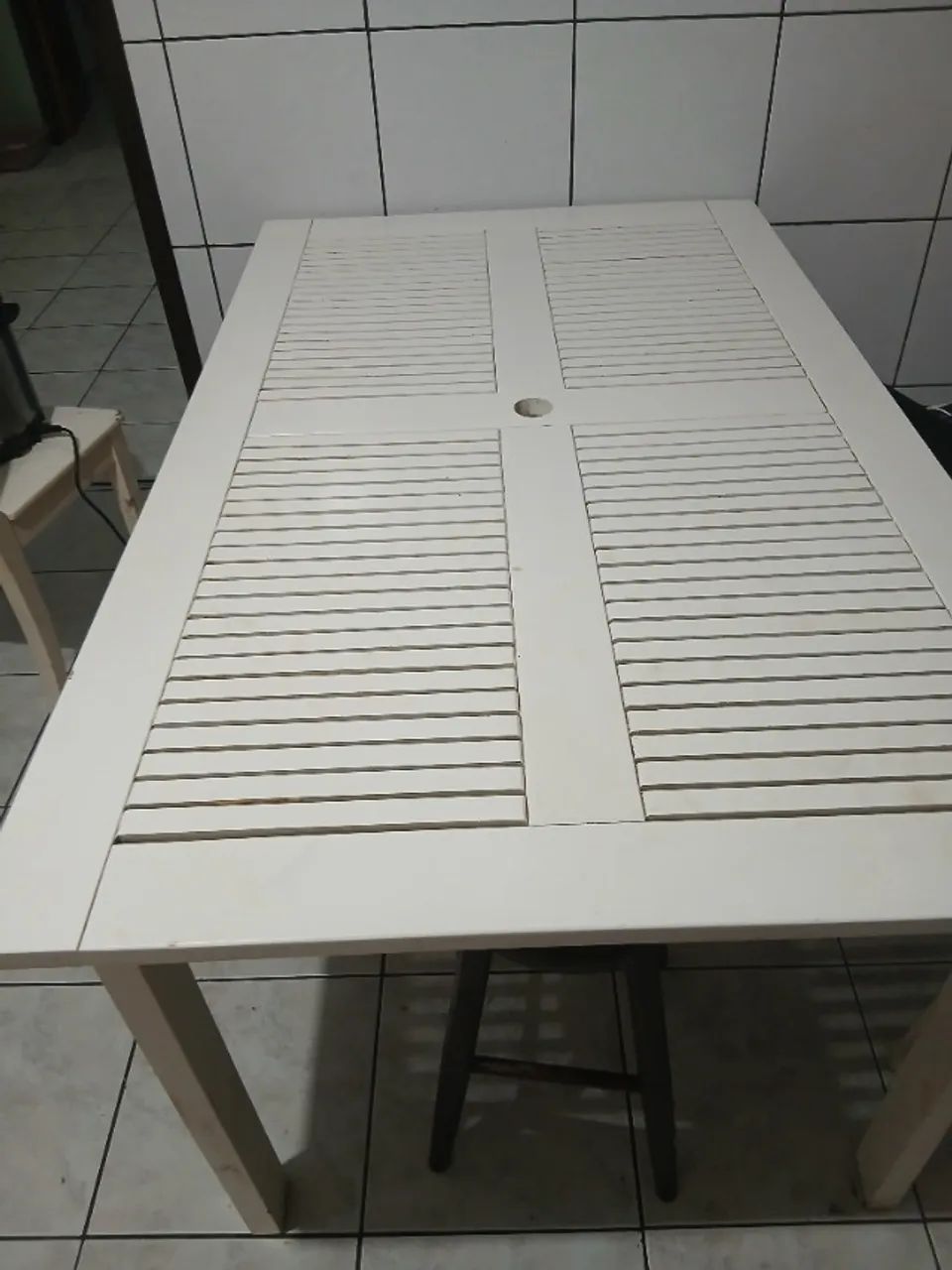 Mesa de jantar para jardim ou terraço da tok stok64962146928643123