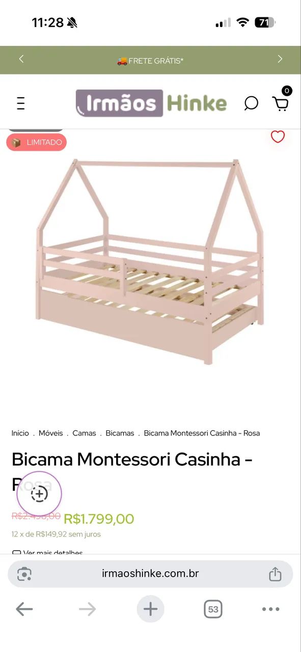 Bicama montessori rosa - Foto 2