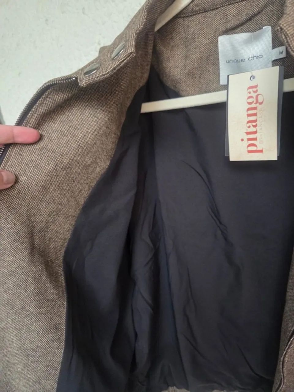 Jaqueta bomber alfaiataria com lã Unique Chic - Foto 3