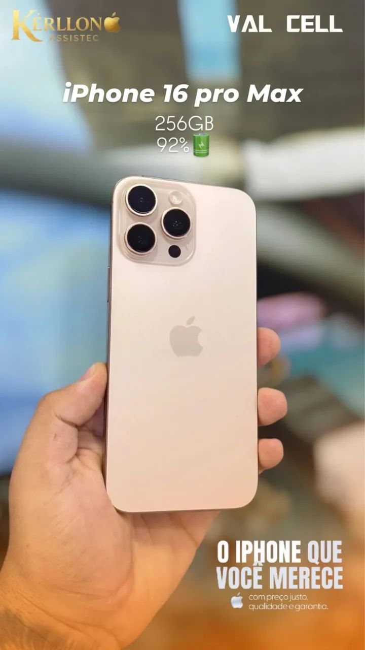 iPhone 16 pro Max 256GB SUPER CONSERVADO - Celulares e Smartphones