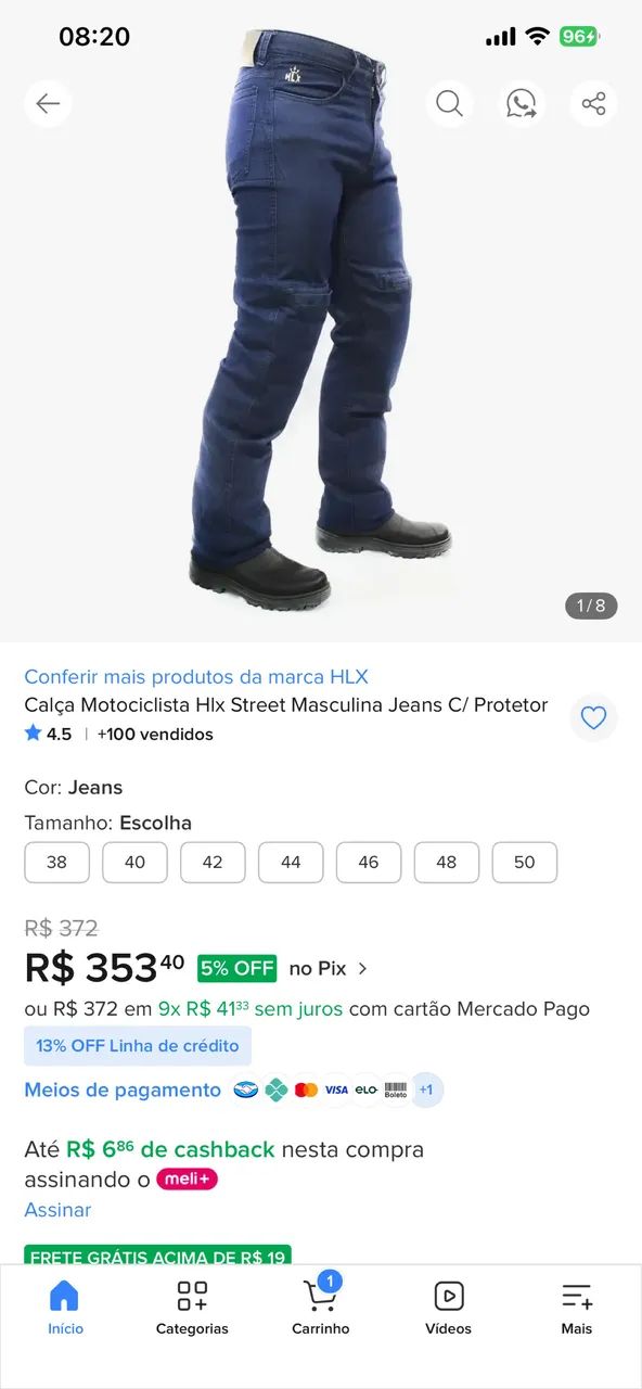 Calça reforçada motociclista  - Foto 4