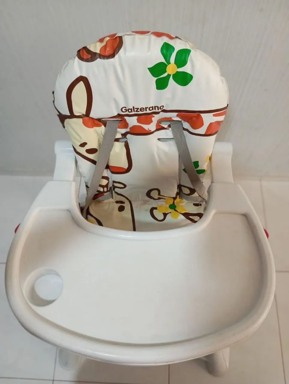 Cadeira de Alimentação Galzerano Bebê Branca Estampada - Foto 3