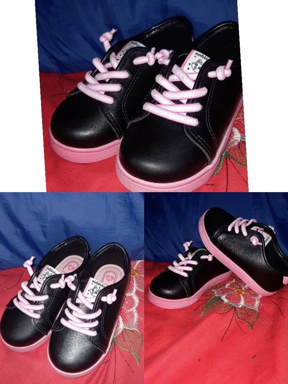 Molekinha preto com rosa