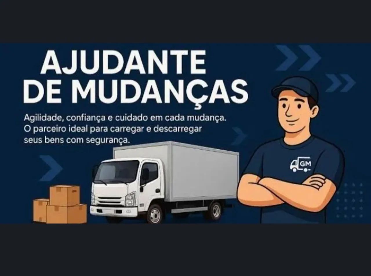 Trabalho com serviços de ajudante de mudanças e carga e descarga, precisar só chamar. - Foto 2