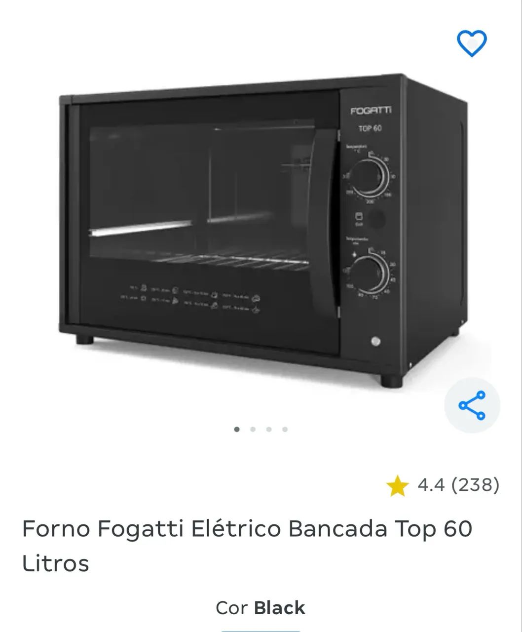 Forno Elétrico Fogatti 60L - Foto 3