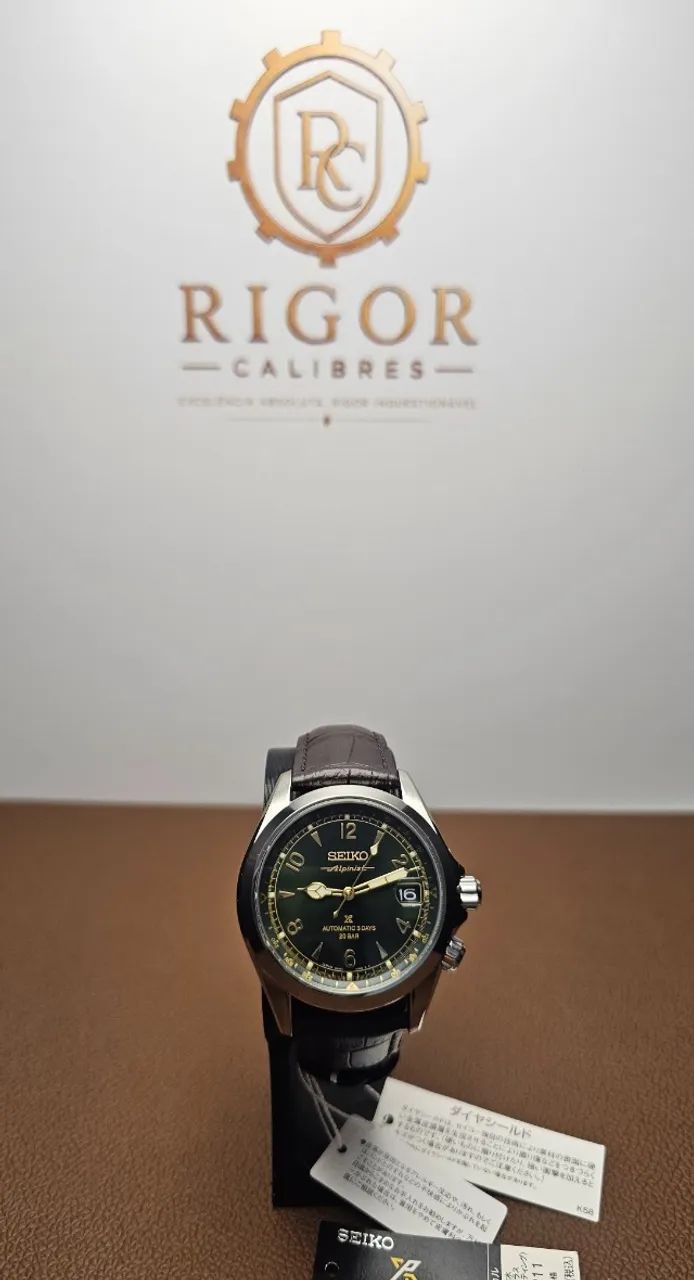 Relógio Seiko Prospex Alpinist Automático SBDC211/ SPB507 Mostrador Verde 200m - Foto 5