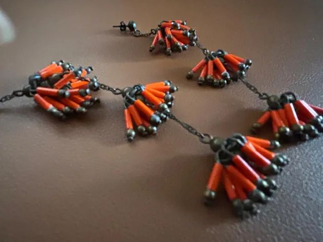 Brinco grande vermelho / laranja - Foto 4