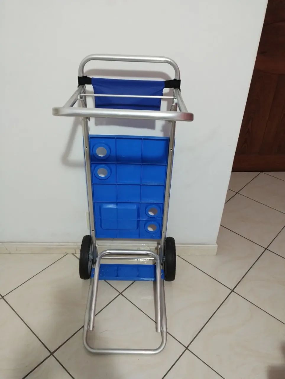 Carrinho de Praia Mor Suporte Caixa Térmica, cor azul - Foto 4