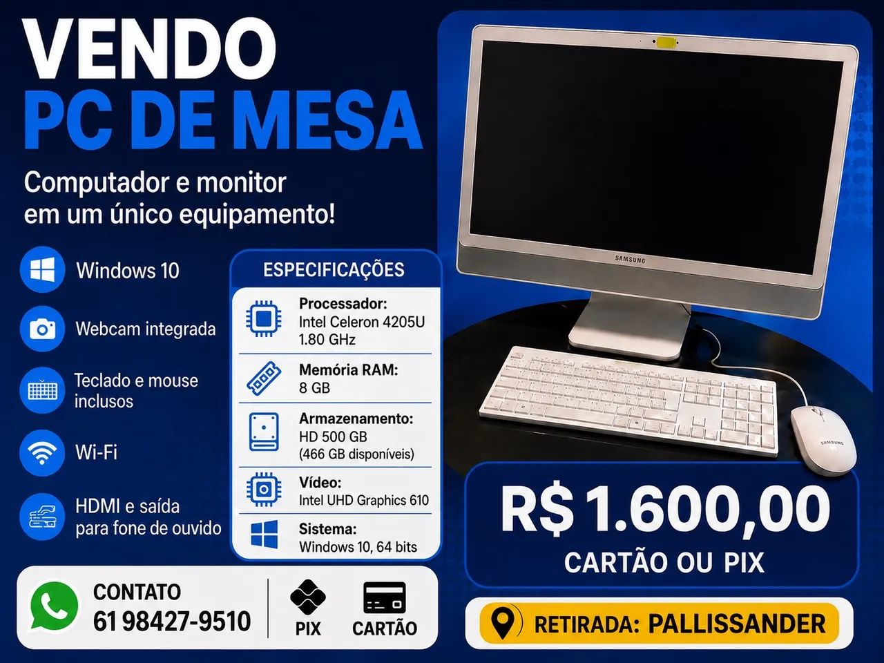 Computador e monitor