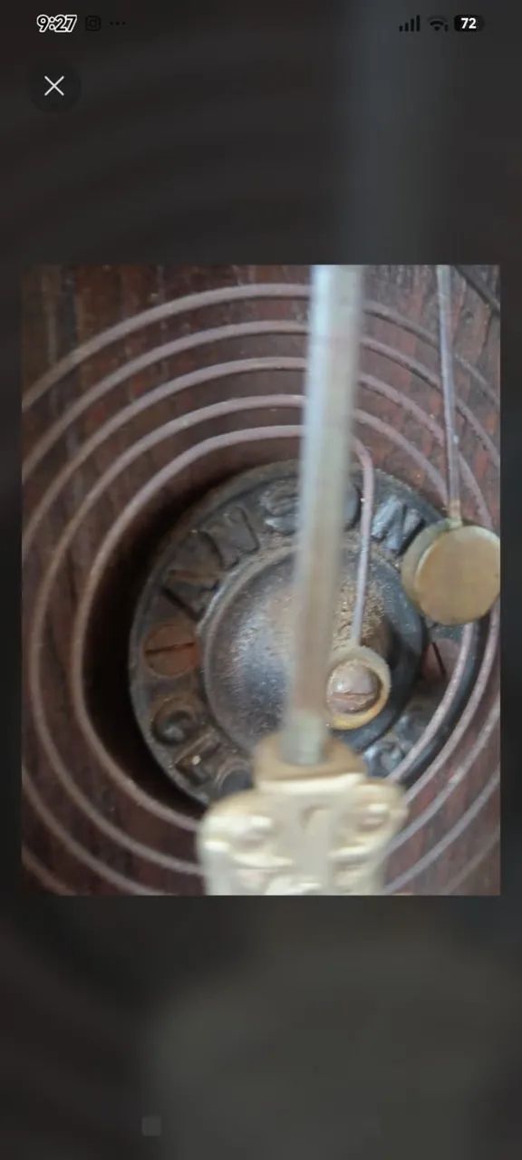 OFERTA !!RELÓGIO ANTIGO DE PAREDE/ANSONIA CLOCK CO. (EUA, C.1900 - 100% ORIGINAL - Foto 3