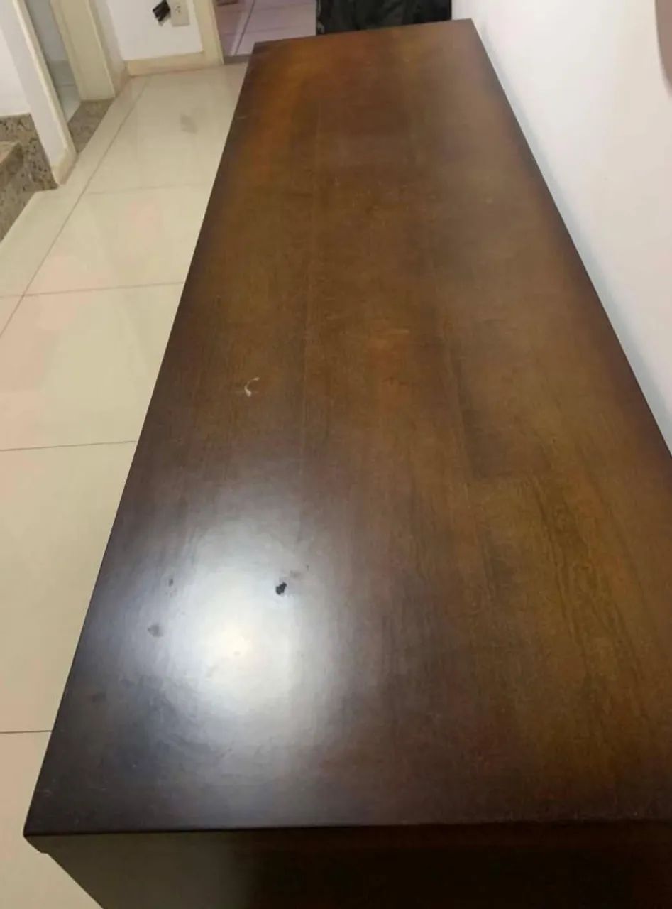 Rack para Sala em Madeira com Gavetas e Porta de Correr (Estilo Moderno) - Foto 3