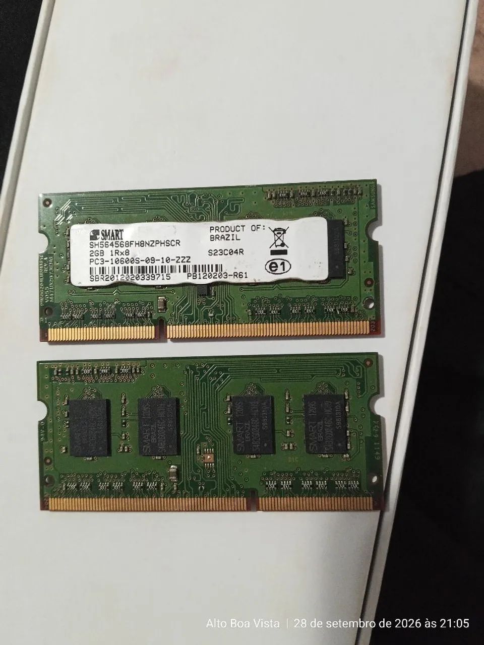Duas memórias Ram para notebook smart 2 Gb cada  - Foto 2