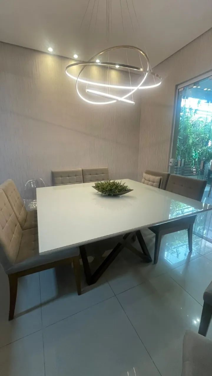MESA 6 CADEIRAS COM TAMPO DE VIDRO - Foto 2