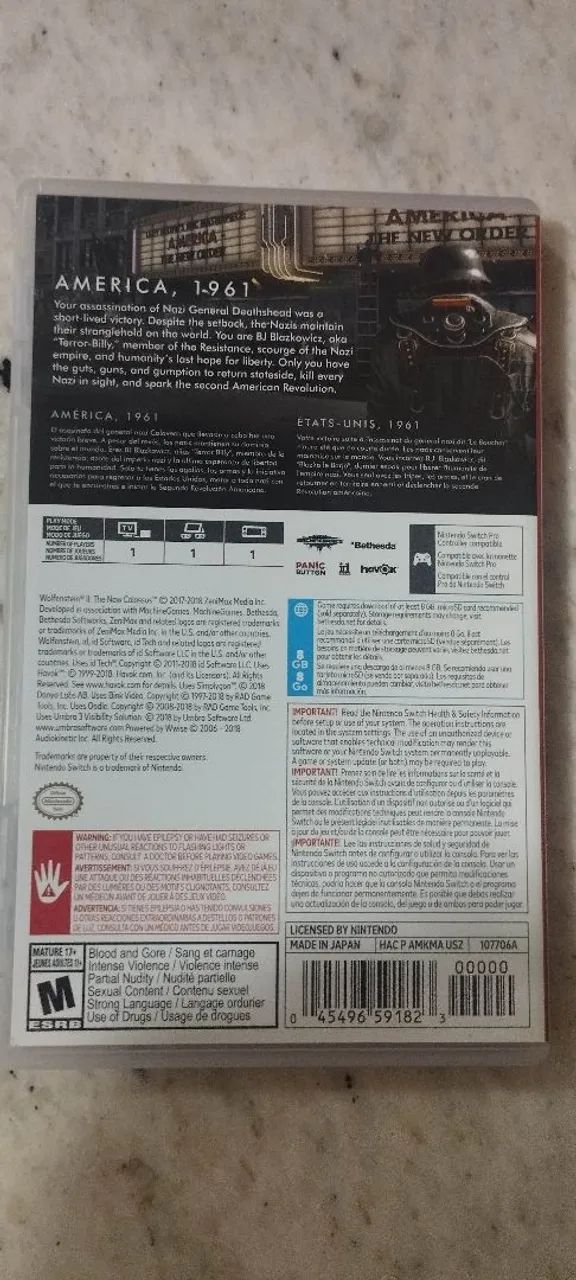 Wolfeinstein II The New Colossus - Nintendo Switch - Foto 2