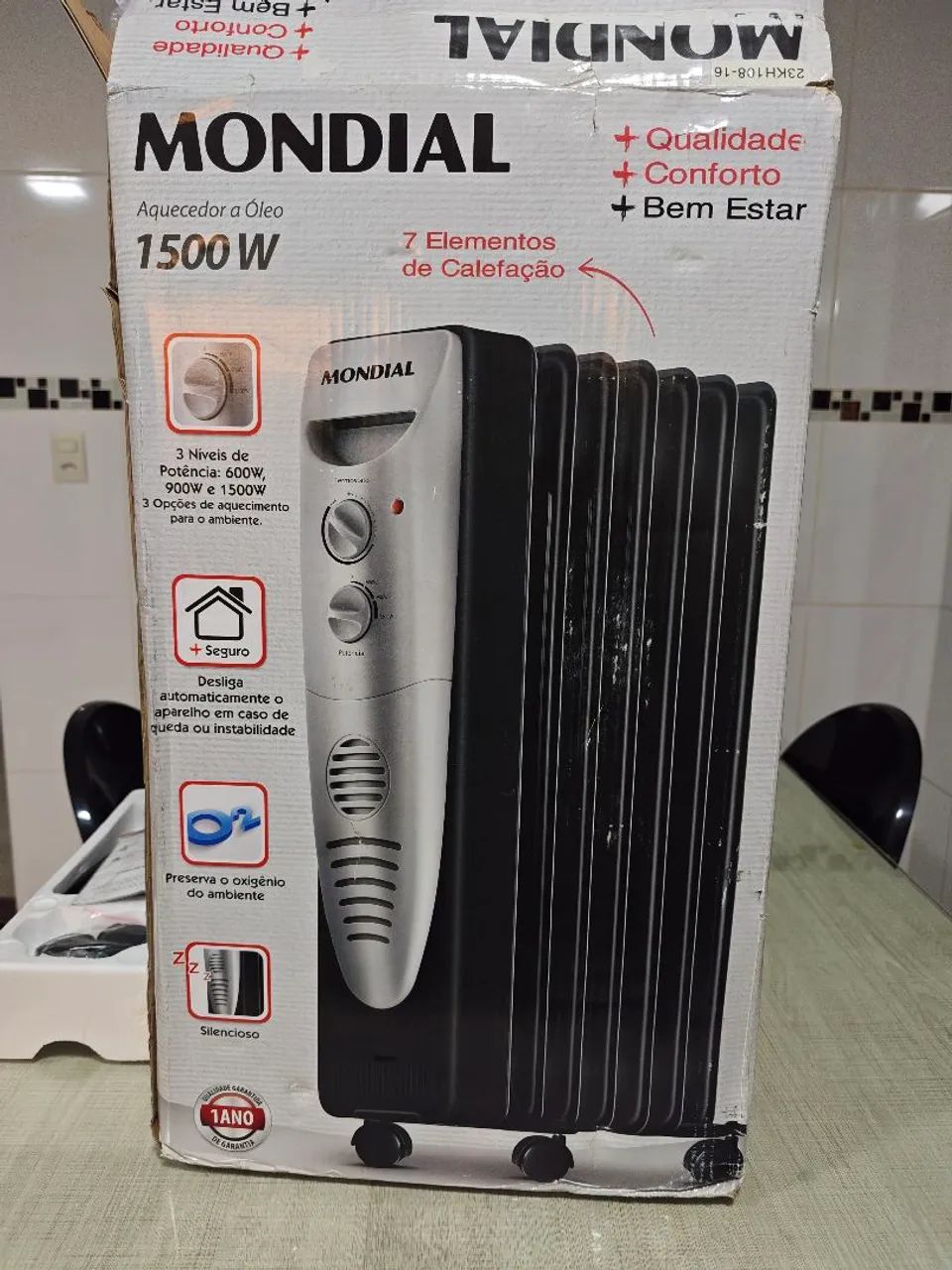 Aquecedor a óleo mondial 1500w 220v novo sem uso  - Foto 5