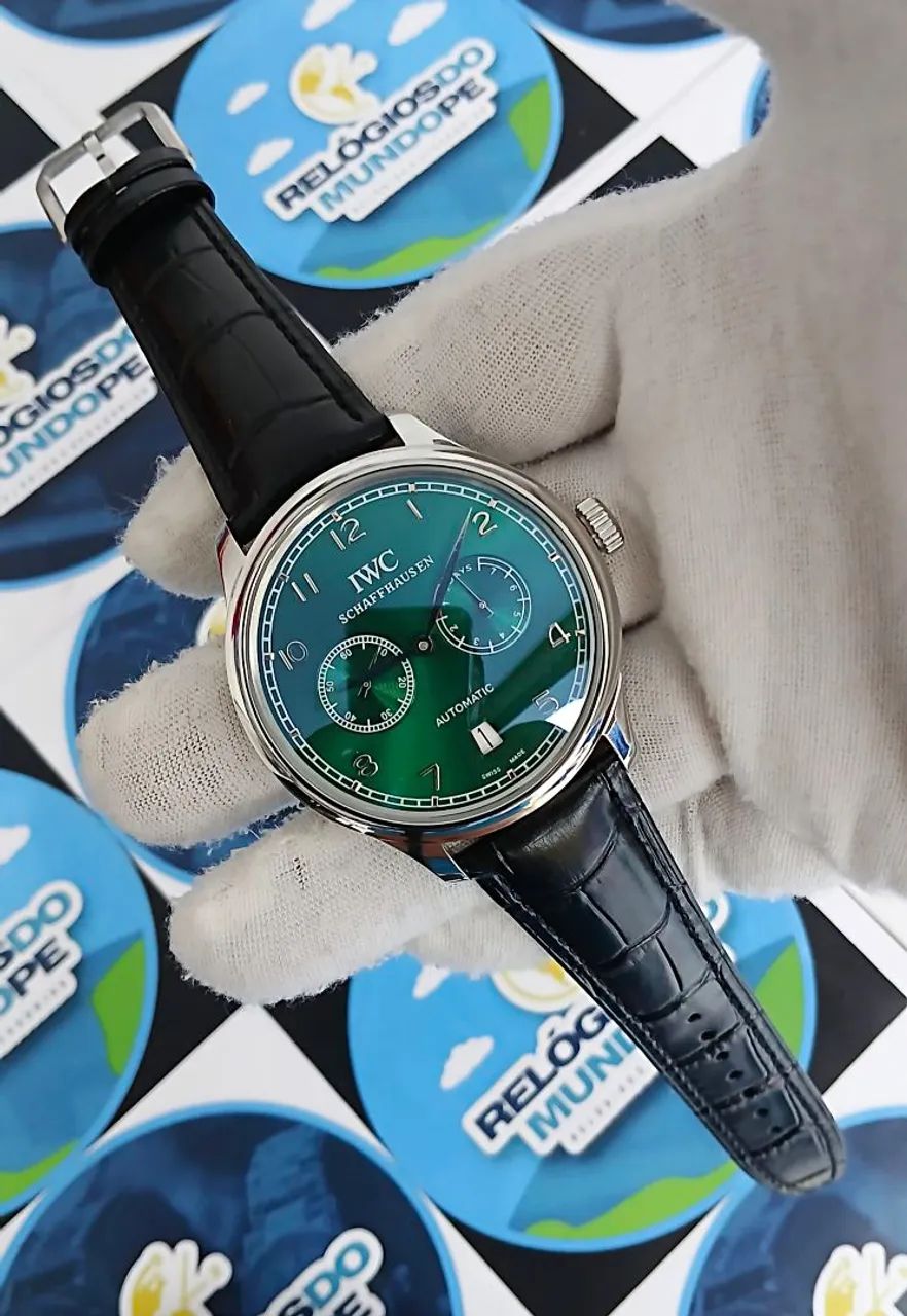 RELOGIO IWC SCHAFFHAUSEN AUTOMÁTICO FUNDO VERDE - Foto 2