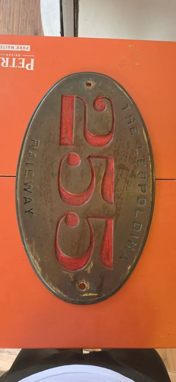 Placa Original Leopoldina Railway 255 - Bronze Fundido - 52x31 - Foto 2