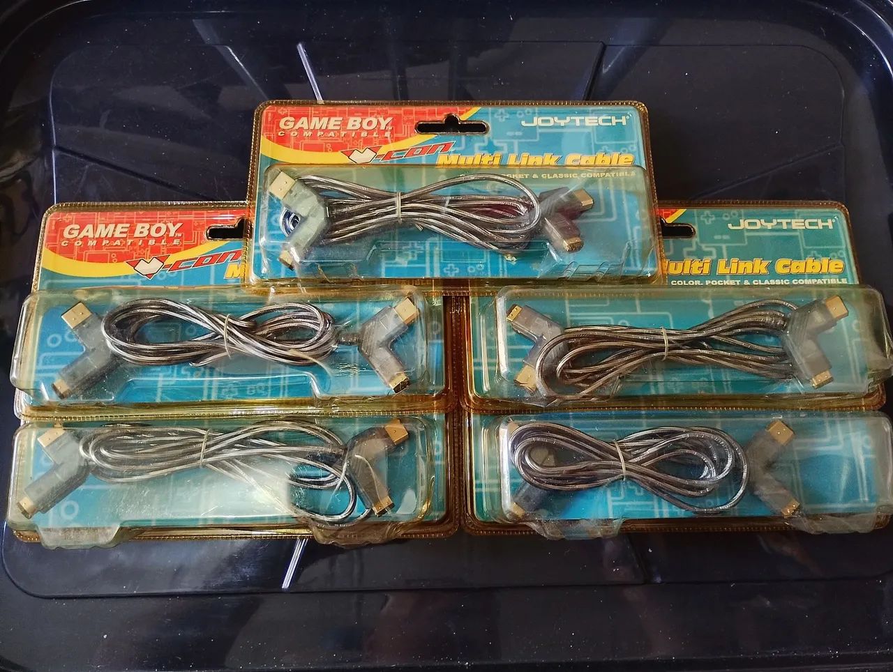 Lote com 5 cabos game link v-con Nintendo Game Boy 