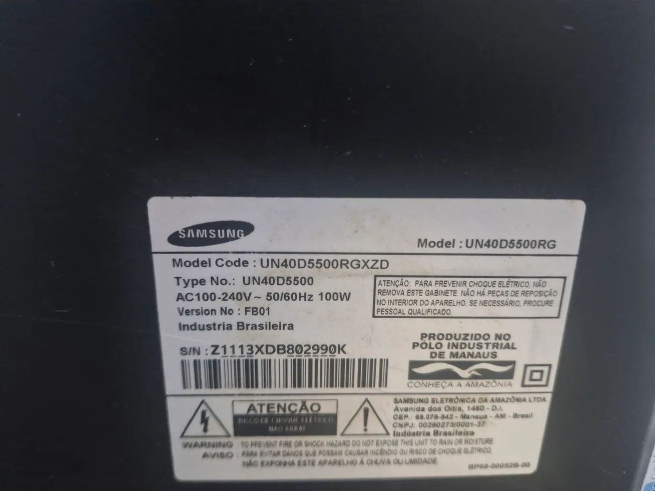 Vendo TV QUEBRADA Samsung 40 polegadas modelo UN40D5500RG. - Foto 3