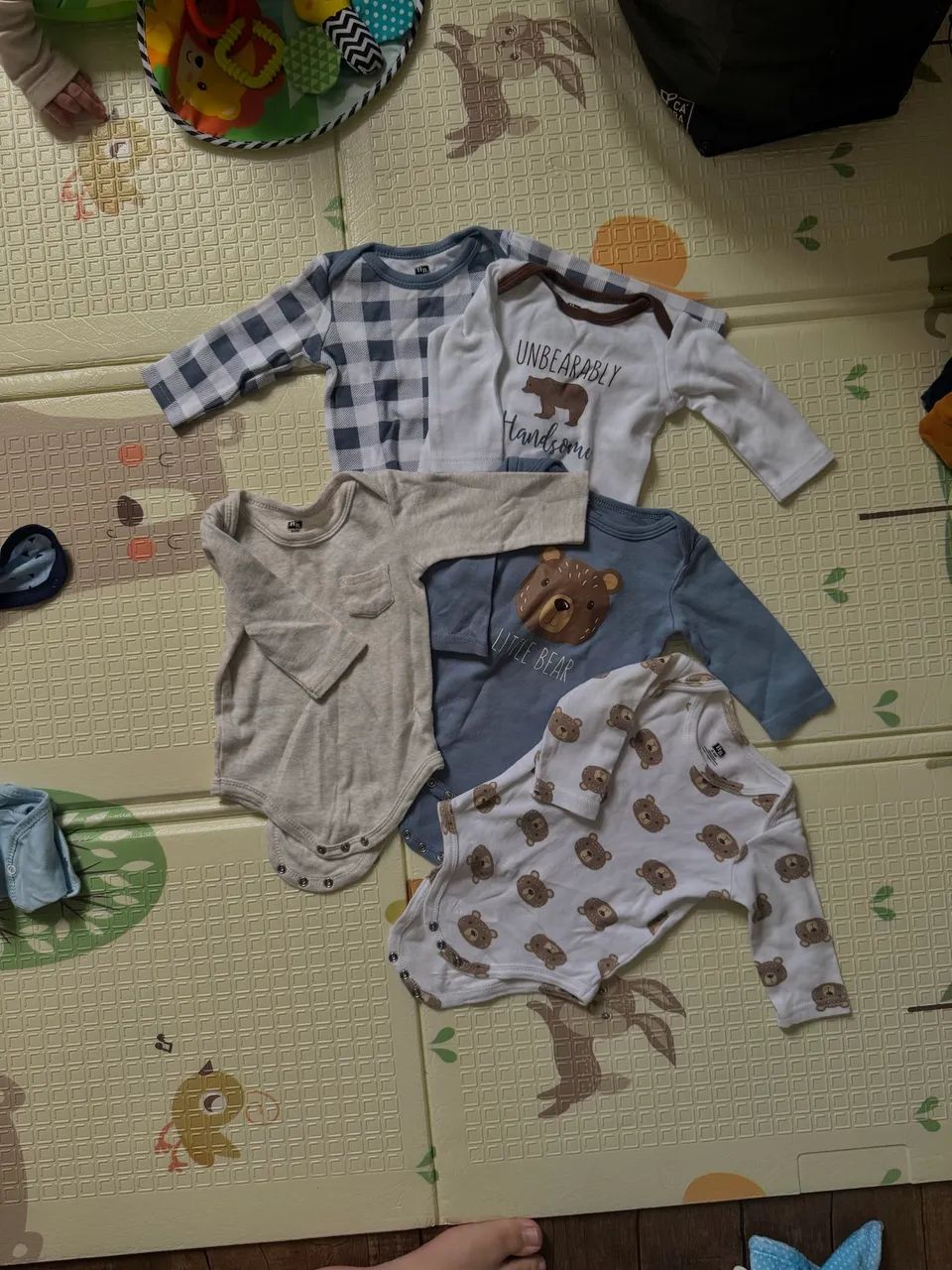 Kit 5 bodies manga longa (0-3m)