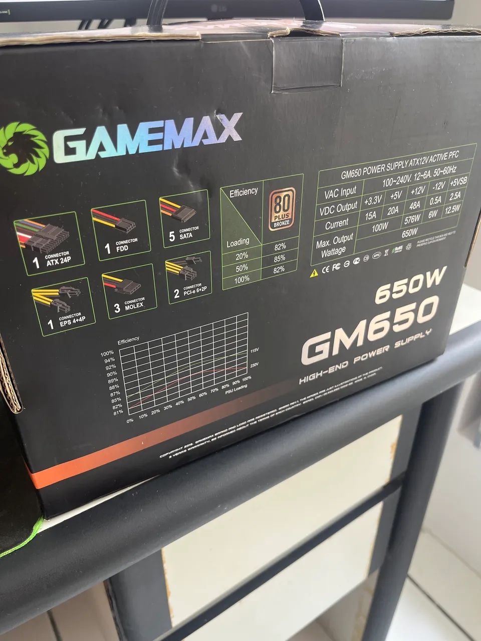 Fonte Gamemax 650W - Selo 80 Plus Bronze - Foto 2