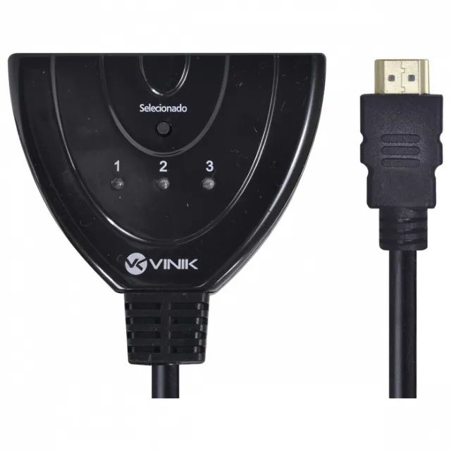 Switch Hdmi 3 Entradas e 1 Saida 1.3v Com Suporte 3d e 1080p *ENTREGA GRÁTIS* - Foto 4