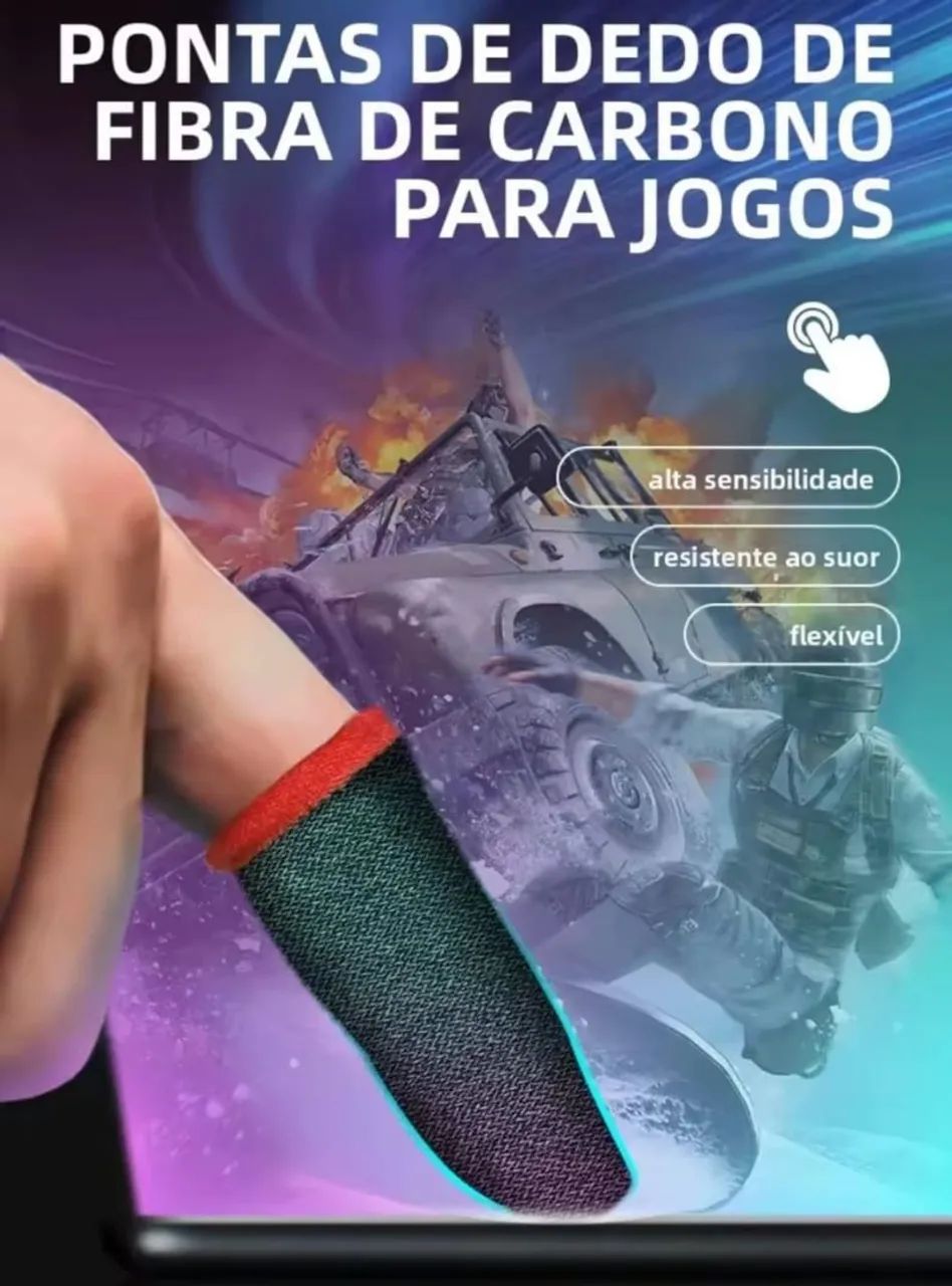 Par de luvas para smartphone, capa de dedo - Foto 4