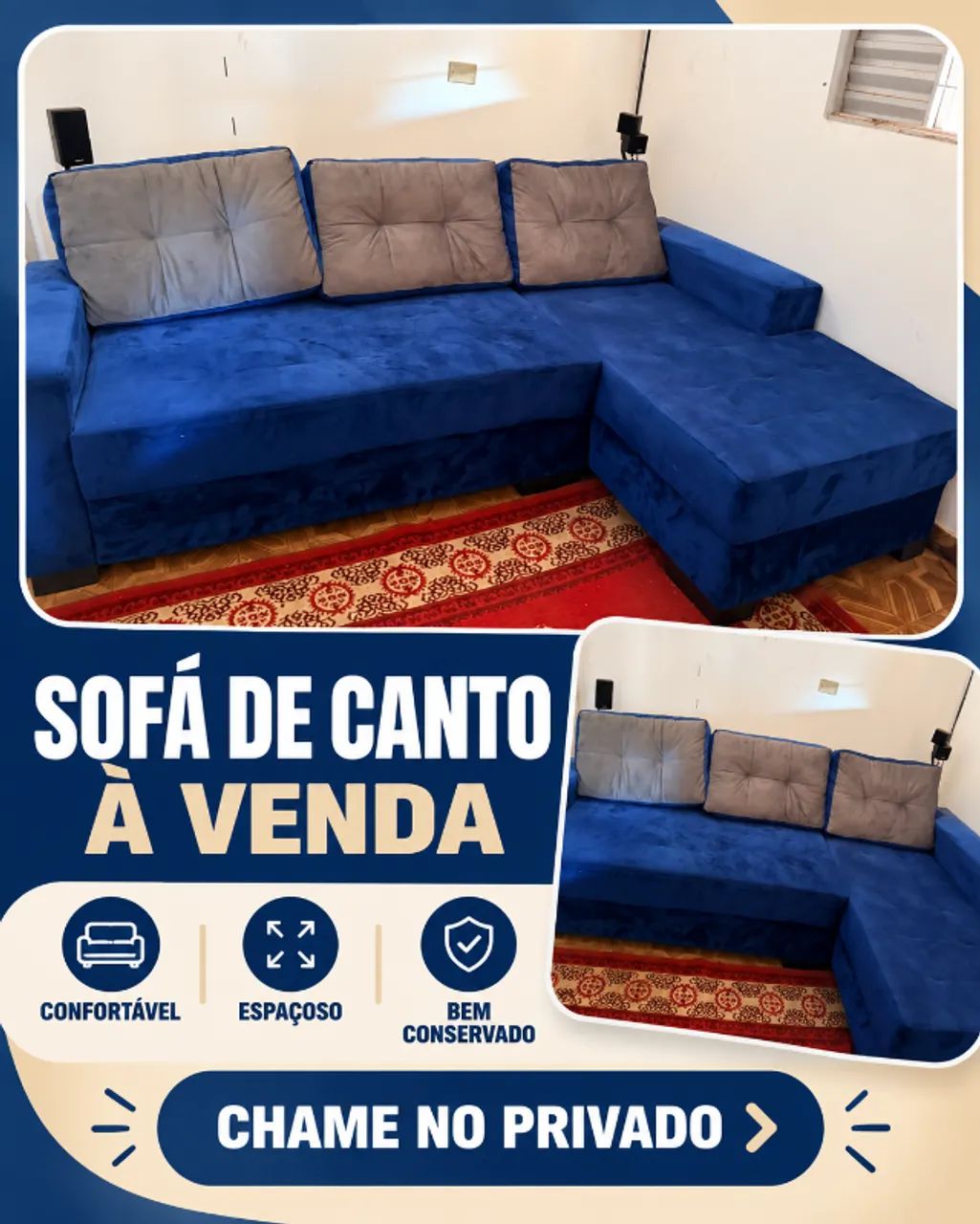 ? SOFÁ DE CANTO À VENDA