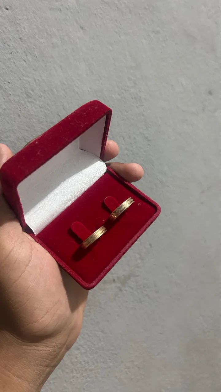 Alianças folhadas a ouro  - Foto 5