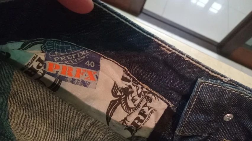 Calça Jeans Escuro Prefixo tam 40 Usada   - Foto 3