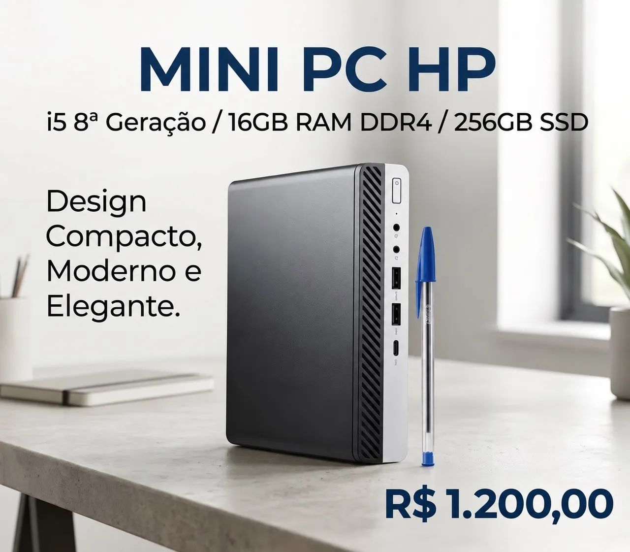 Mini Pc HP EliteDesk 800 G4 i5 / 16gb ram / nvme 256gb