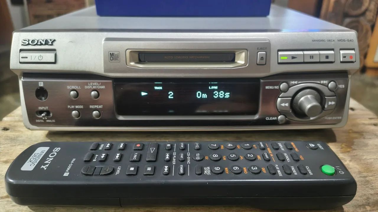 MiniDisc SONY MDS- S40 MALAYSIA + 20 mídias MD. - Aparelhos de