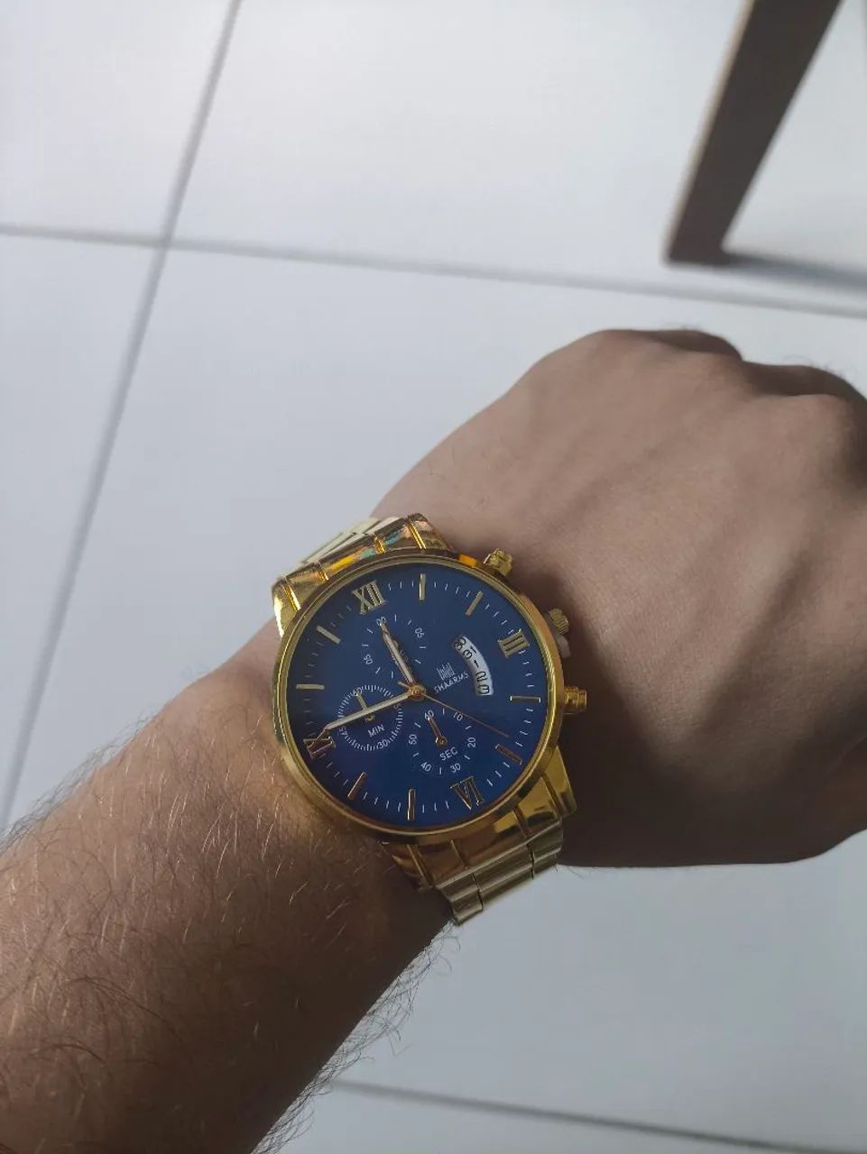 Relógio  Shaarms  Masculino  Dourado - Foto 3