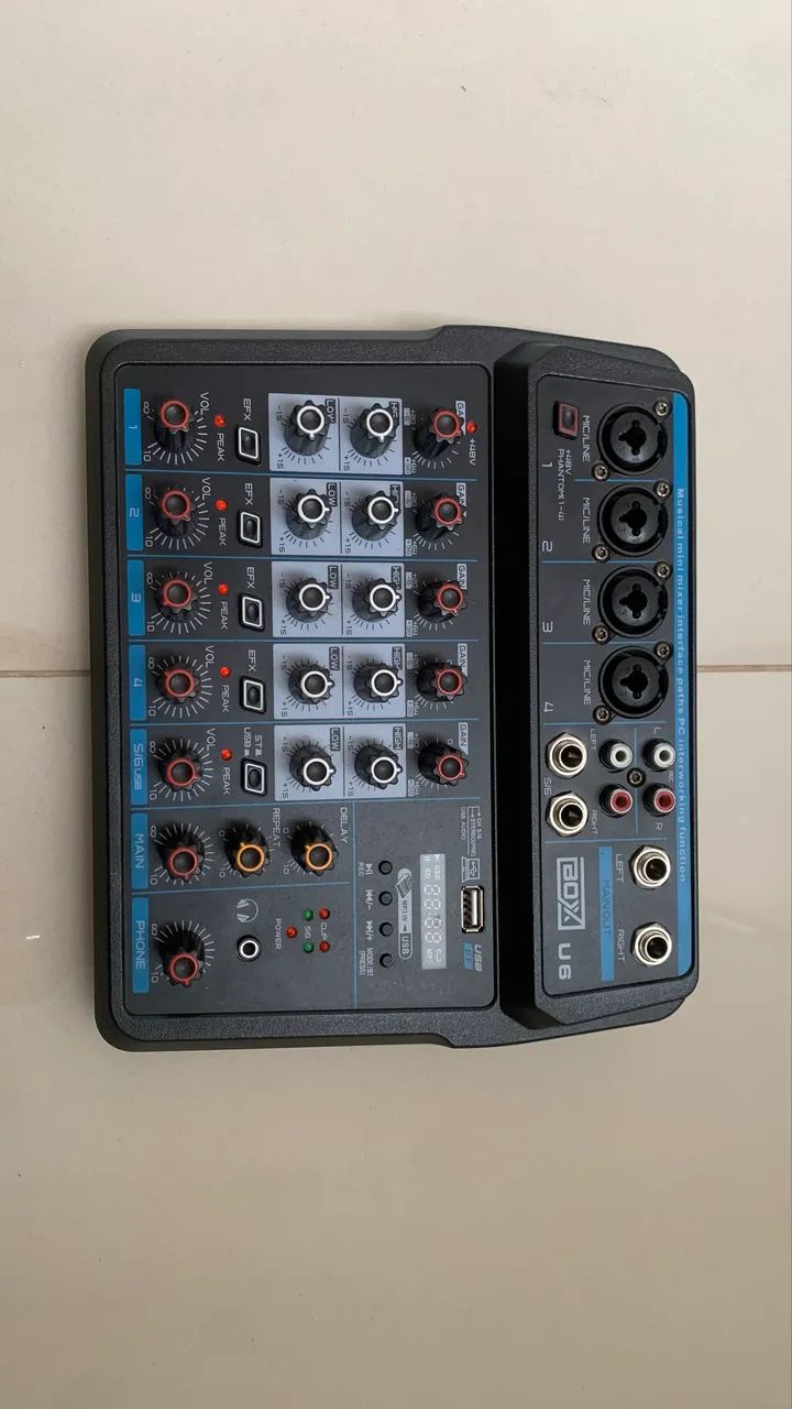 Mesa de Som e Interface de Áudio Boxx U6 - Foto 2