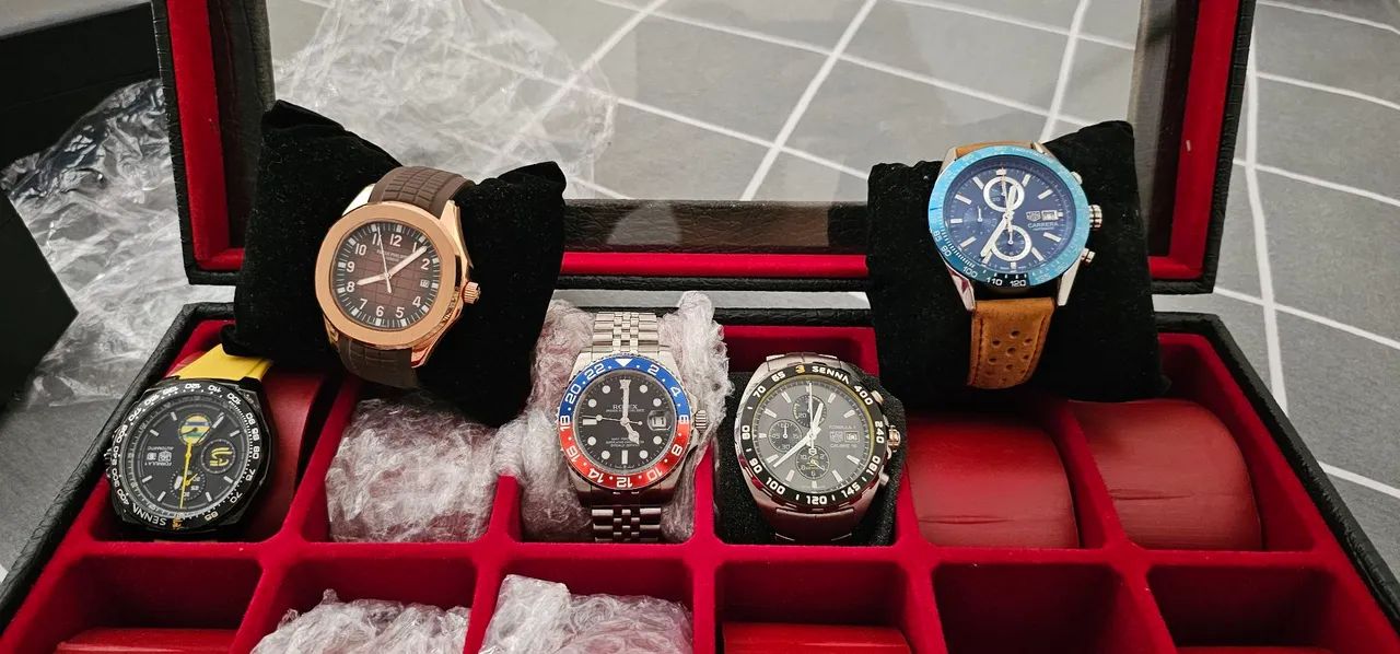Vendo Caixa de Relógios com 5 Relógios Novos dentro!!! - Foto 2