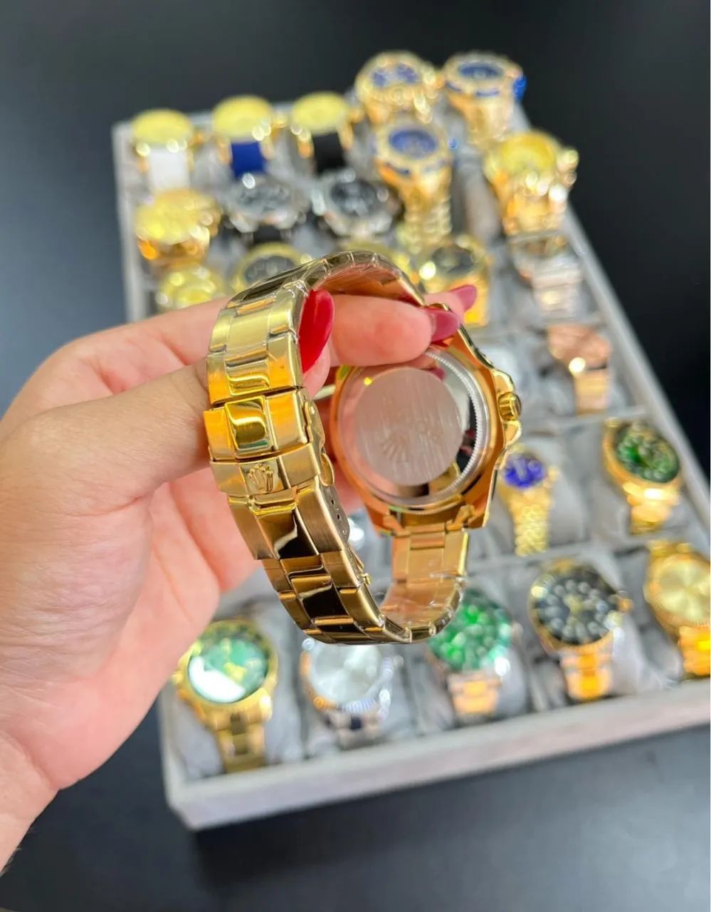 Relógio Submariner dourado - Foto 5