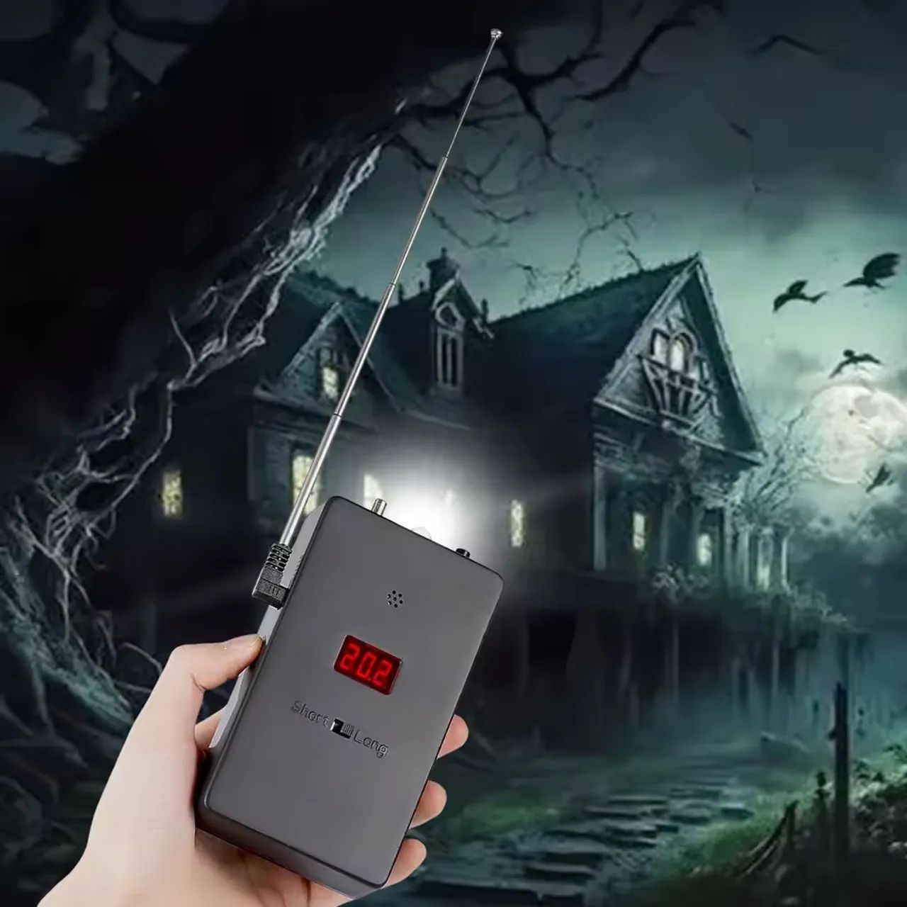 Detector/Medidor EMF Portátil 2 em 1 com Display Digital