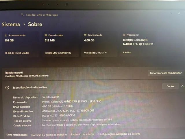 Notebook ASUS VivoBook E510MA - Foto 3