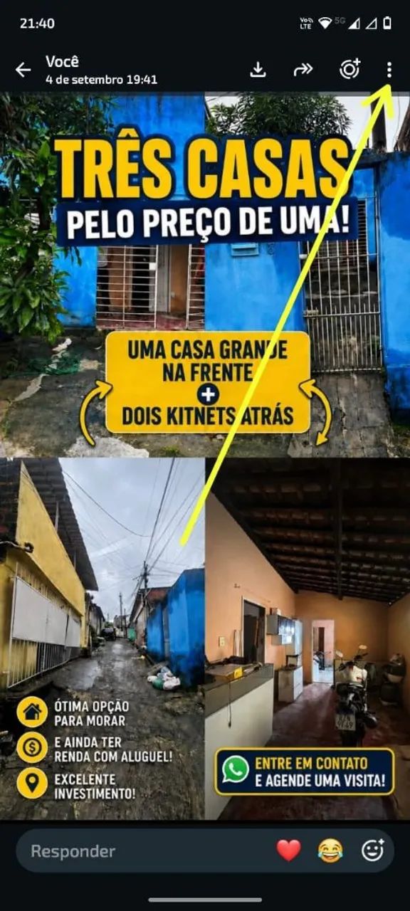 Tres casa pelo valor de 01