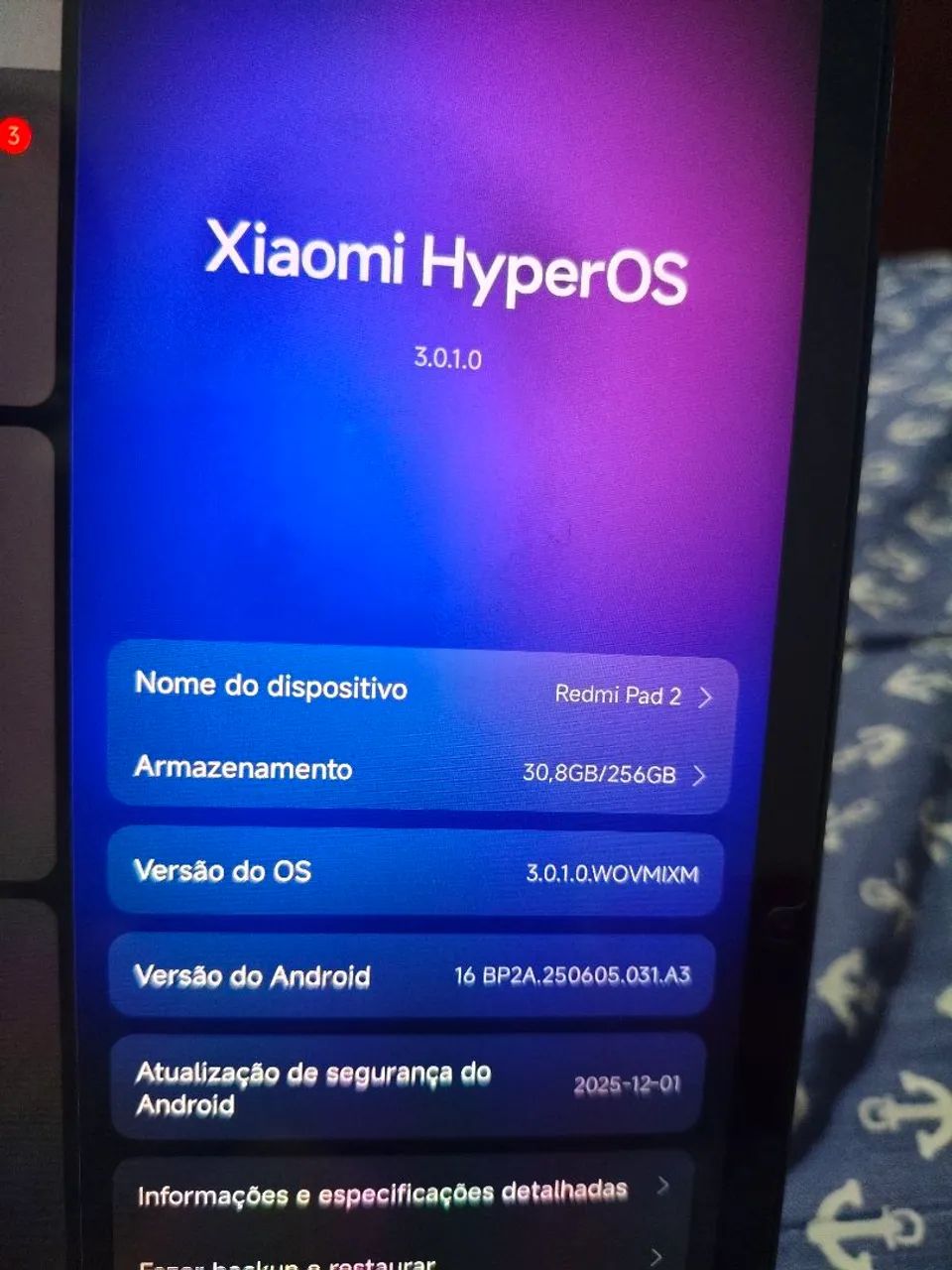 Tablet Redmi pad 2 256gb/8gb + suporte e bolsa - Foto 2