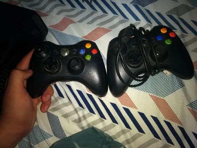 kit 360 controle +jogos