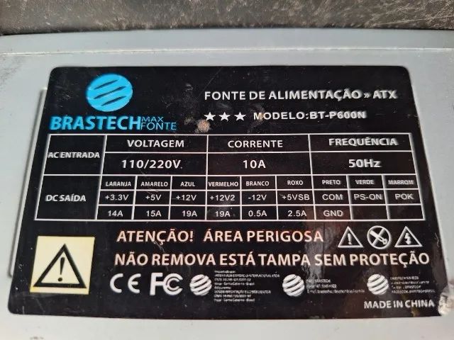 FONTE ATX BT-P600N