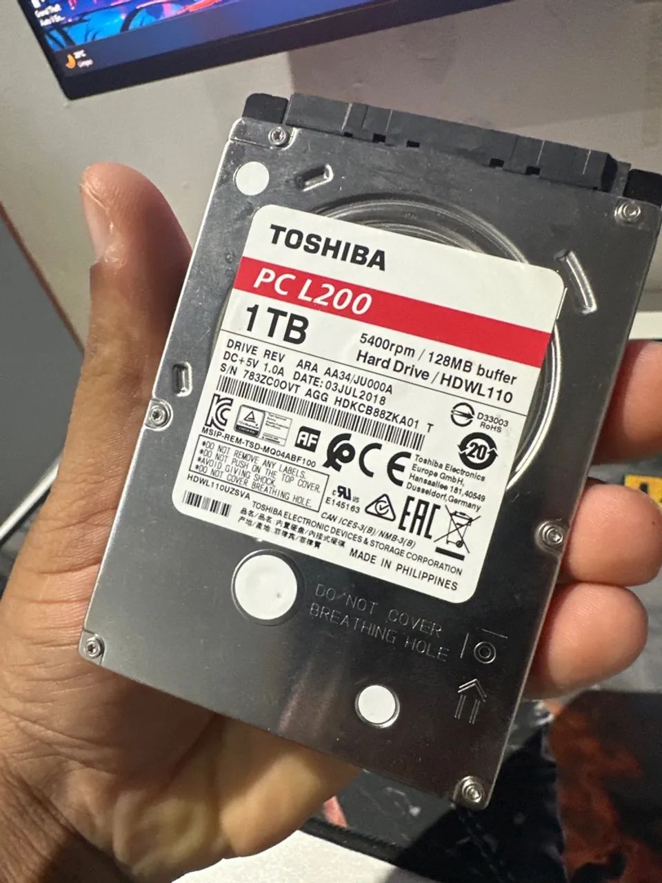 HD 1tb funcionando 100% 