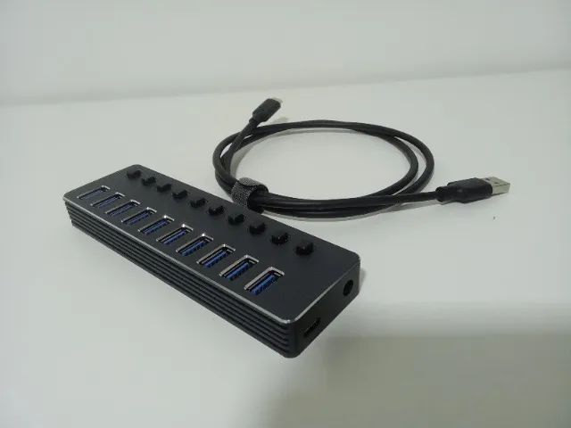Hub USB 3.0 10 Portas, 5Gbps, em Alumínio - Foto 4