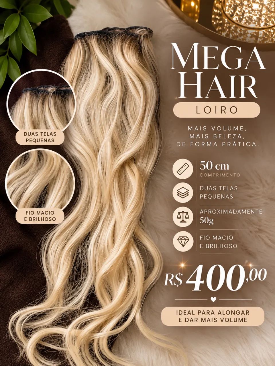 Vende-se mega hair loiro