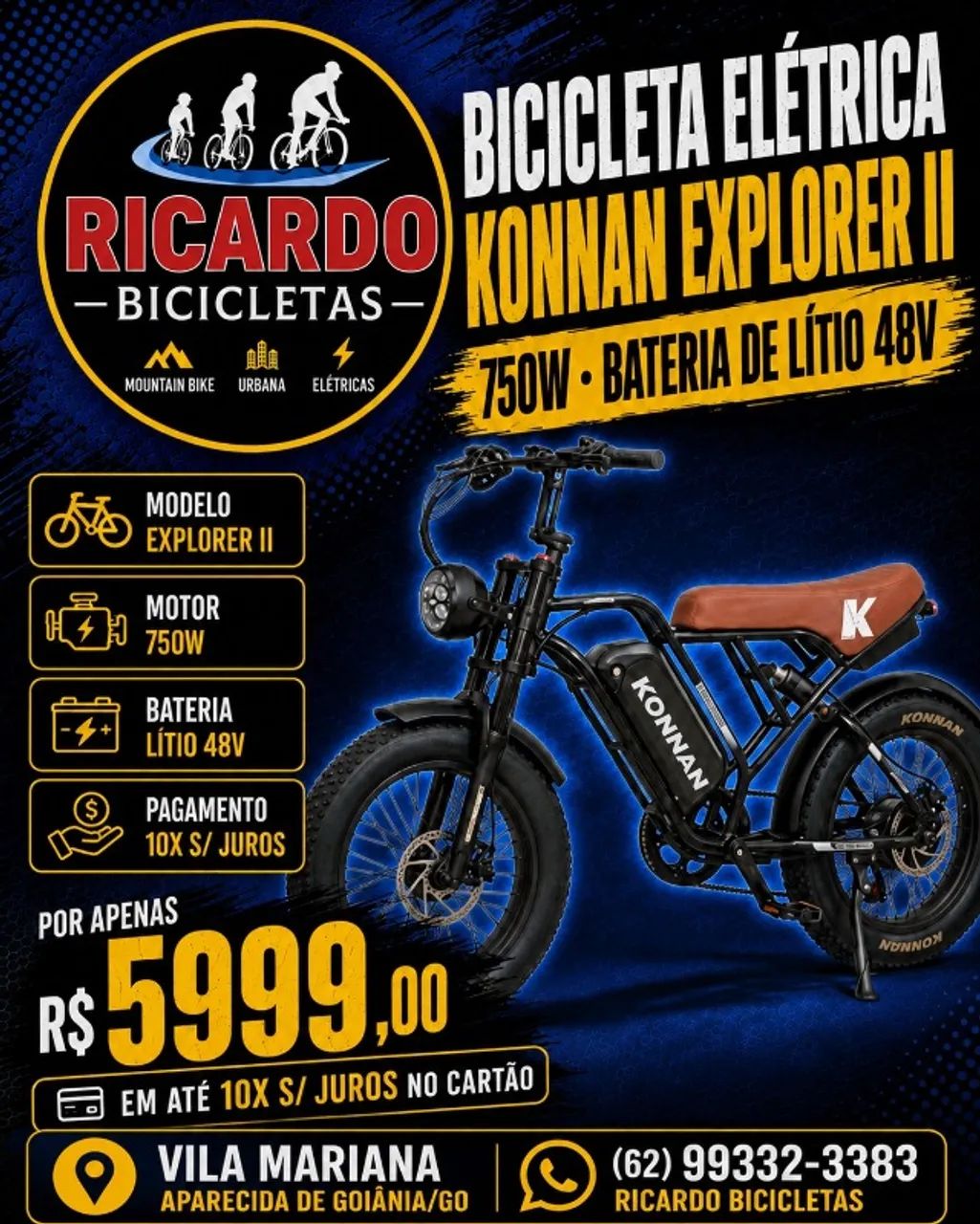 BICICLETA ELETRICA KONNAN EXPLORER II