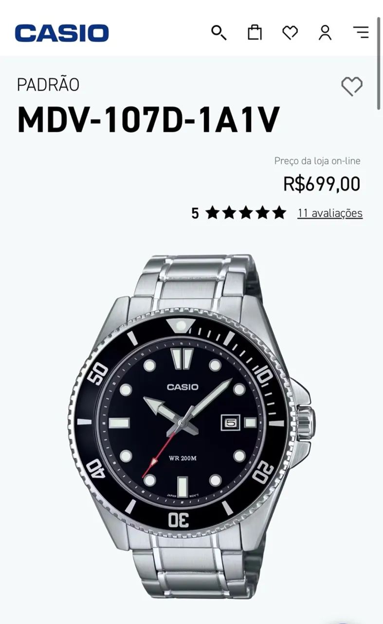 Relógio Casio mdv-107 - Foto 4