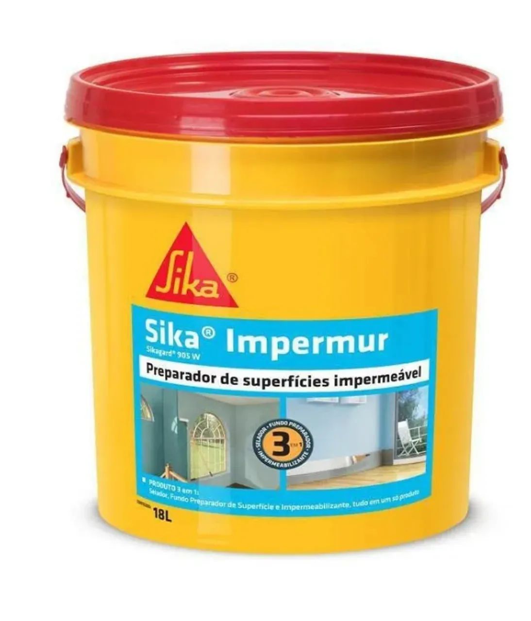 SIKA WATERPROOFING AGENT - 3 UNITS OF 18L